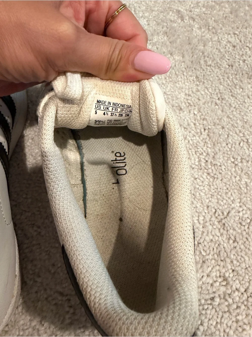 adidas Off-White & Black Low-Top Athletic Sneakers